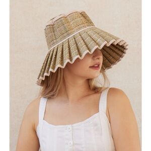 NWT Lorna Murray Tan and Cream Women's Sun Hat